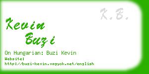 kevin buzi business card